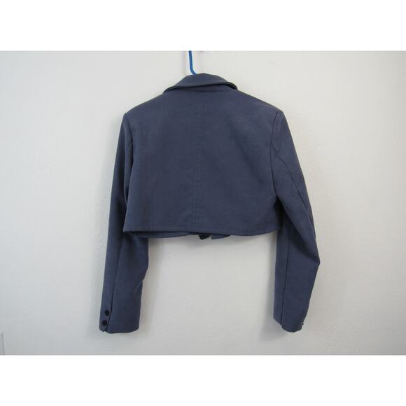 Linjia Shop Small Crop Blazer Mia Royal Blue Military Jacket Style - Picture 8 of 8